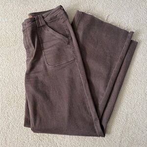 Judy Blue Retro Wide Leg Jeans in Brown